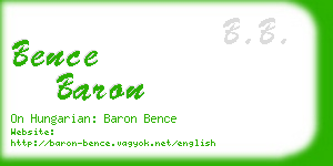 bence baron business card